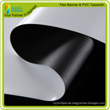 Whit Black PVC beschichtetes Blockout Flex Banner Druckmaterial